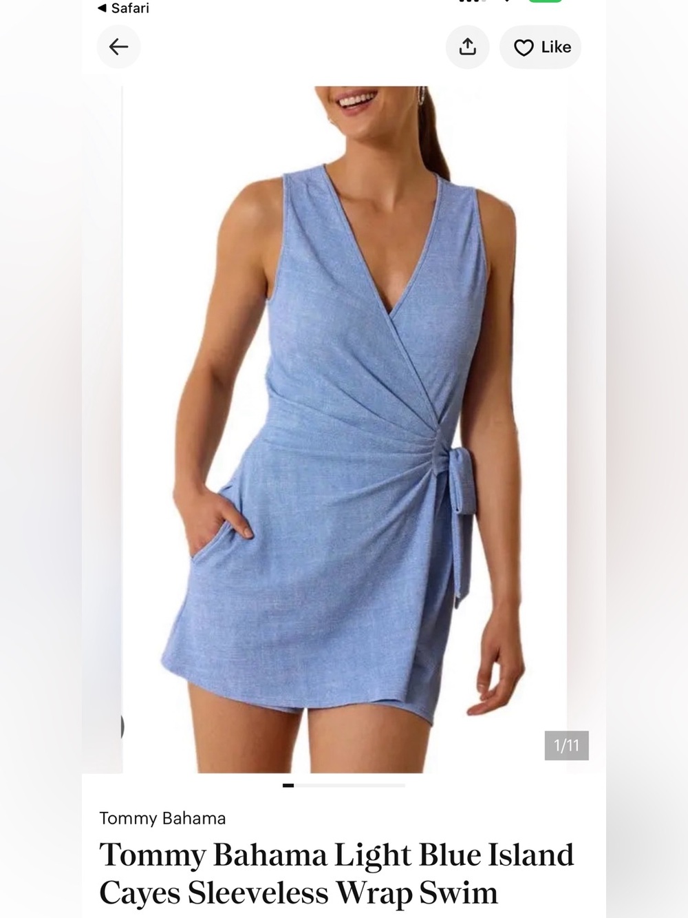 Tommy Bahama Island Cay Swim Romper M